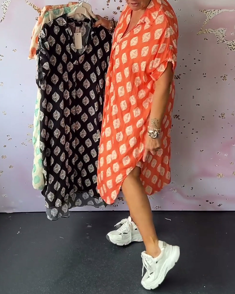 Celia | Modern Printed Midi Dress