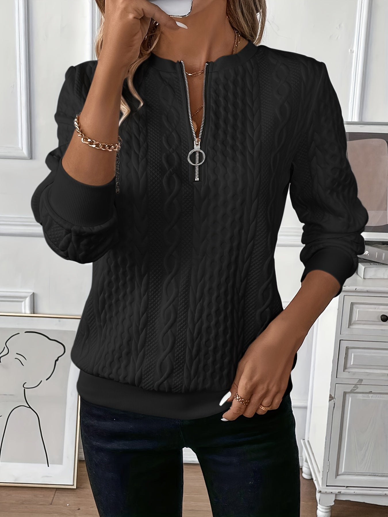 Emma | Textured Knit Pullover