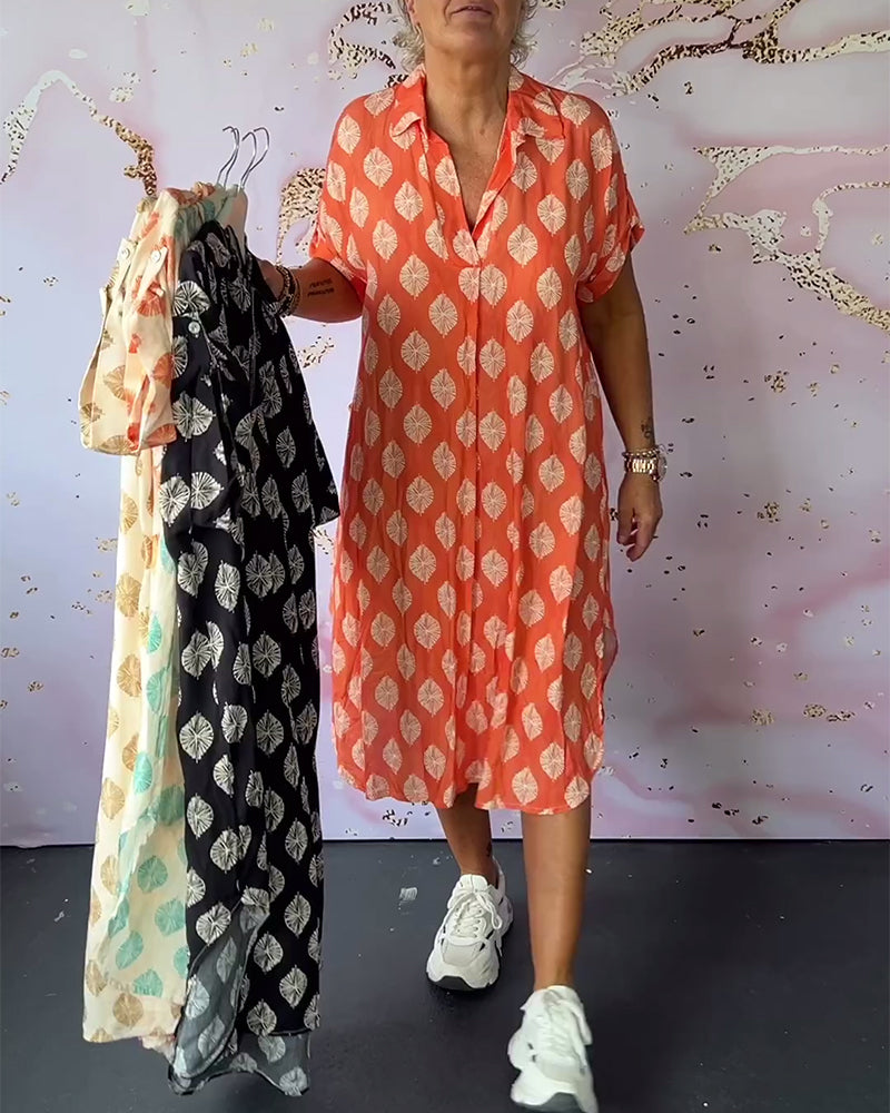 Celia | Modern Printed Midi Dress