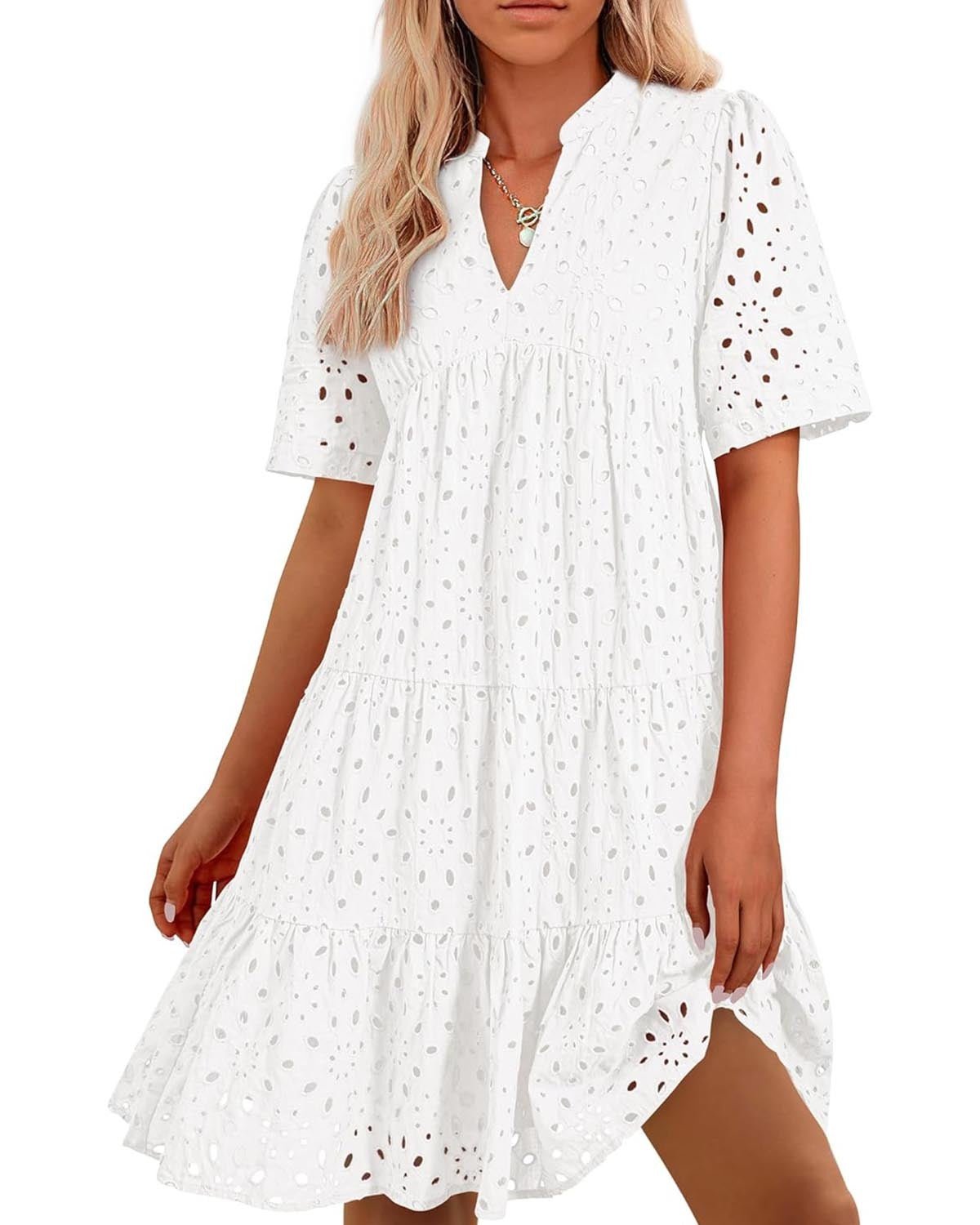 Gia | Lace Ruffle Dress