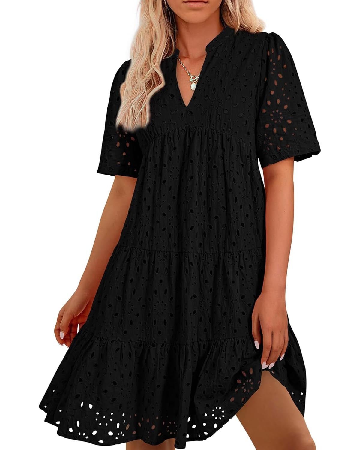 Gia | Lace Ruffle Dress