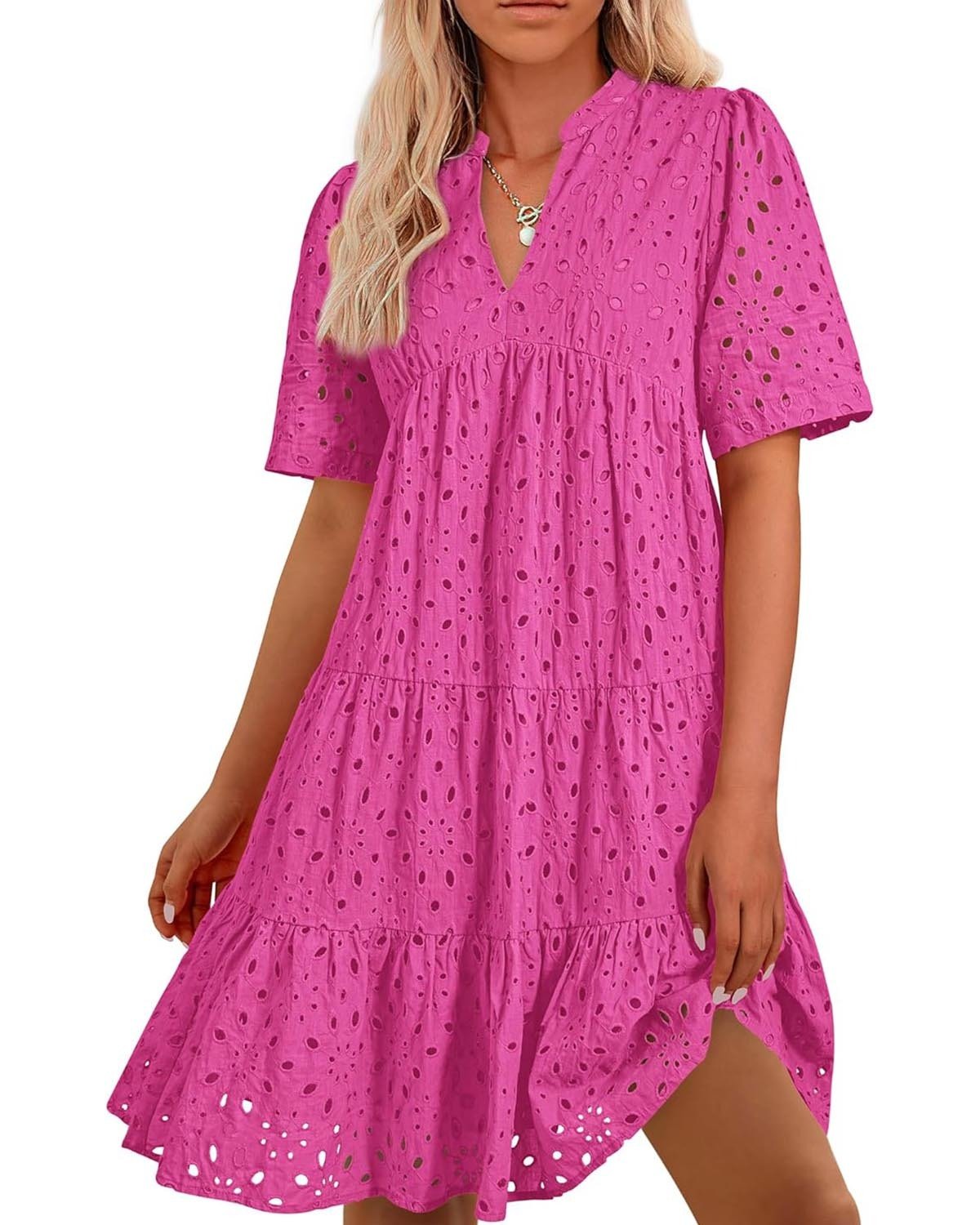 Gia | Lace Ruffle Dress