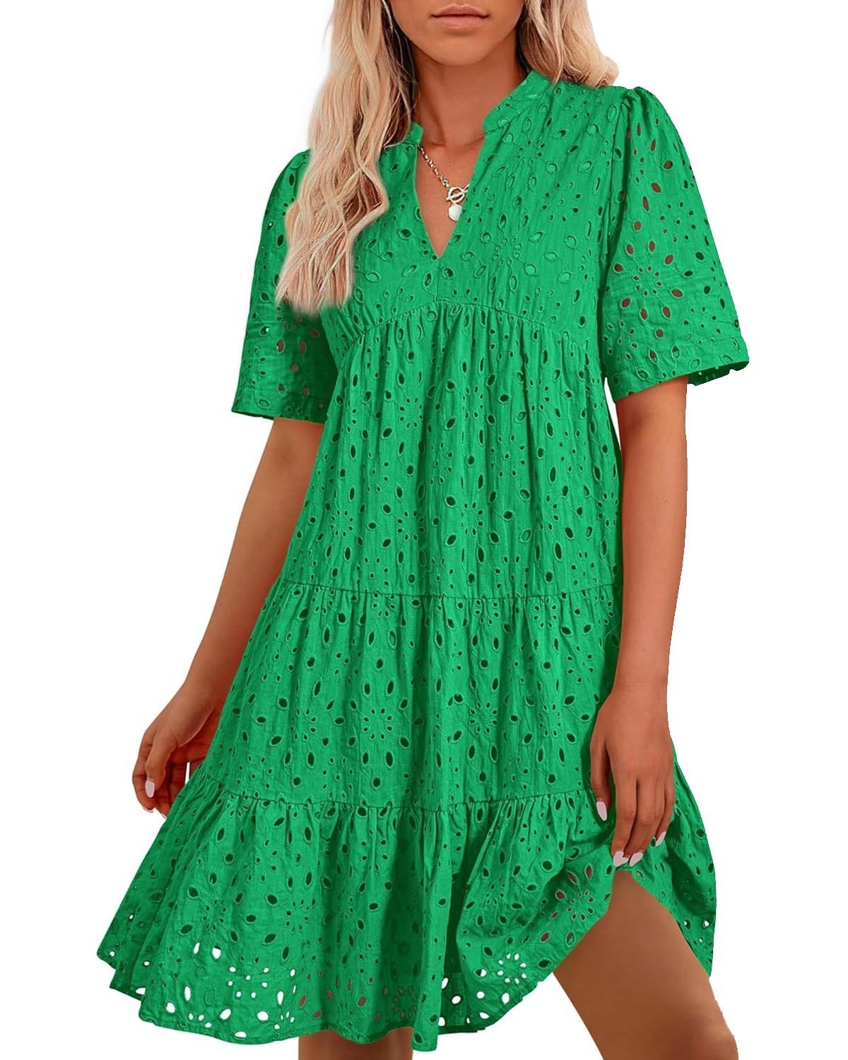 Gia | Lace Ruffle Dress