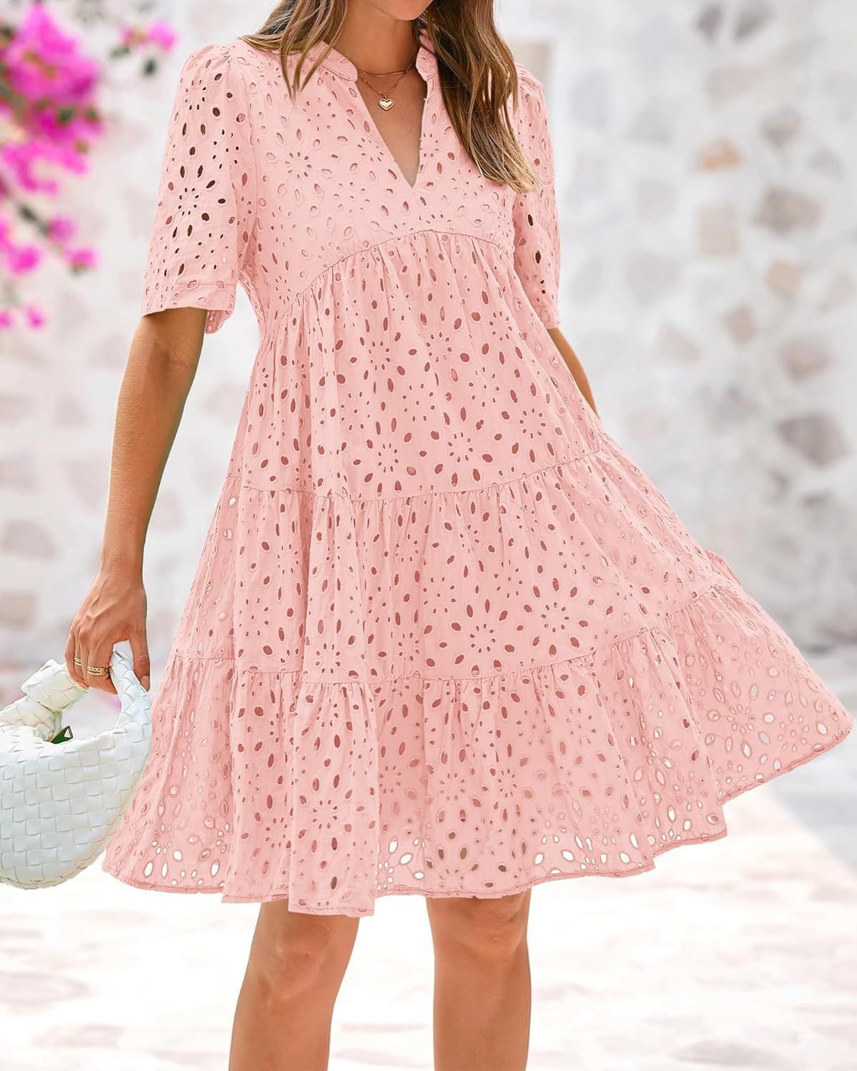 Gia | Lace Ruffle Dress