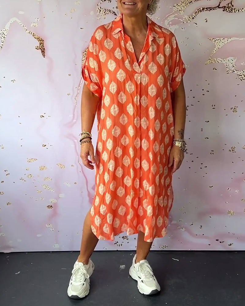 Celia | Modern Printed Midi Dress