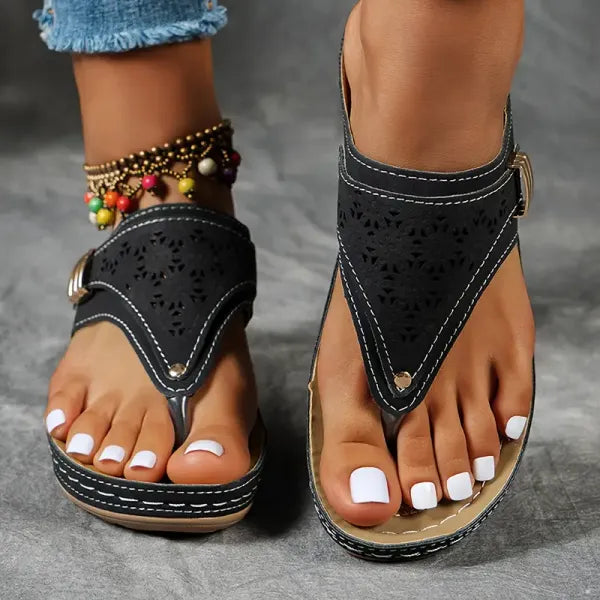 Ella Luxe Comfort Sandals | Effortless Elegance & Support