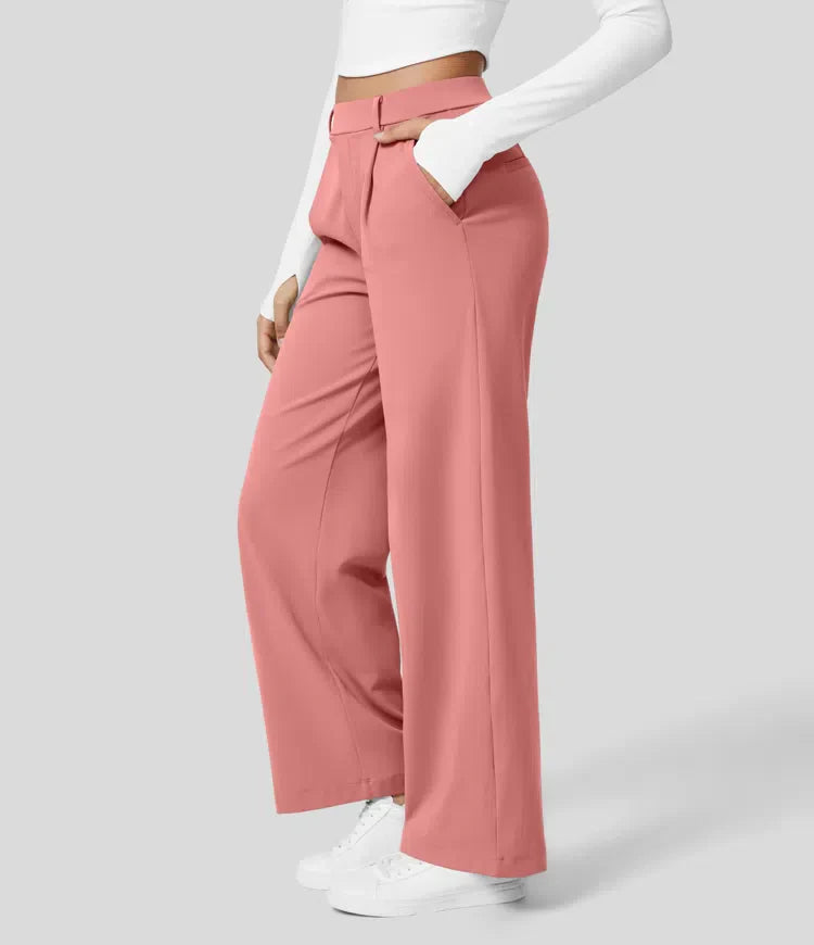 Clara Flex | Pleated Stretch Fabric Pants