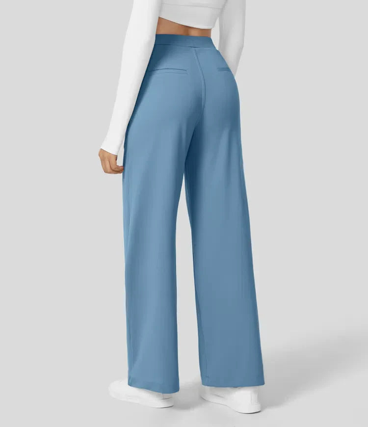 Clara Flex | Pleated Stretch Fabric Pants