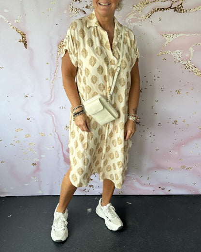 Celia | Modern Printed Midi Dress