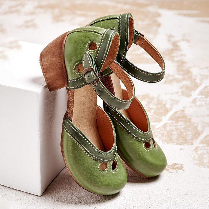 Amanda - Comfortable Low-Heeled Sandals