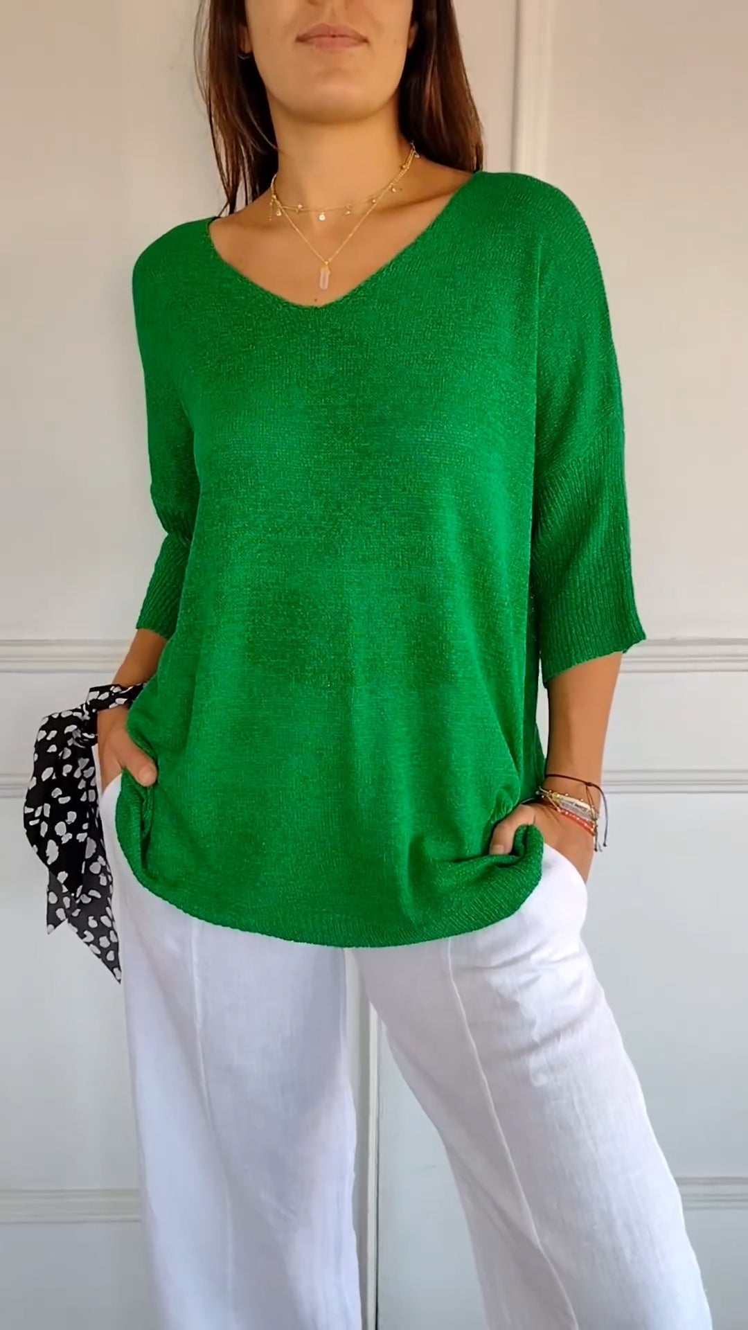 Alexa | Knit Top with V-neck