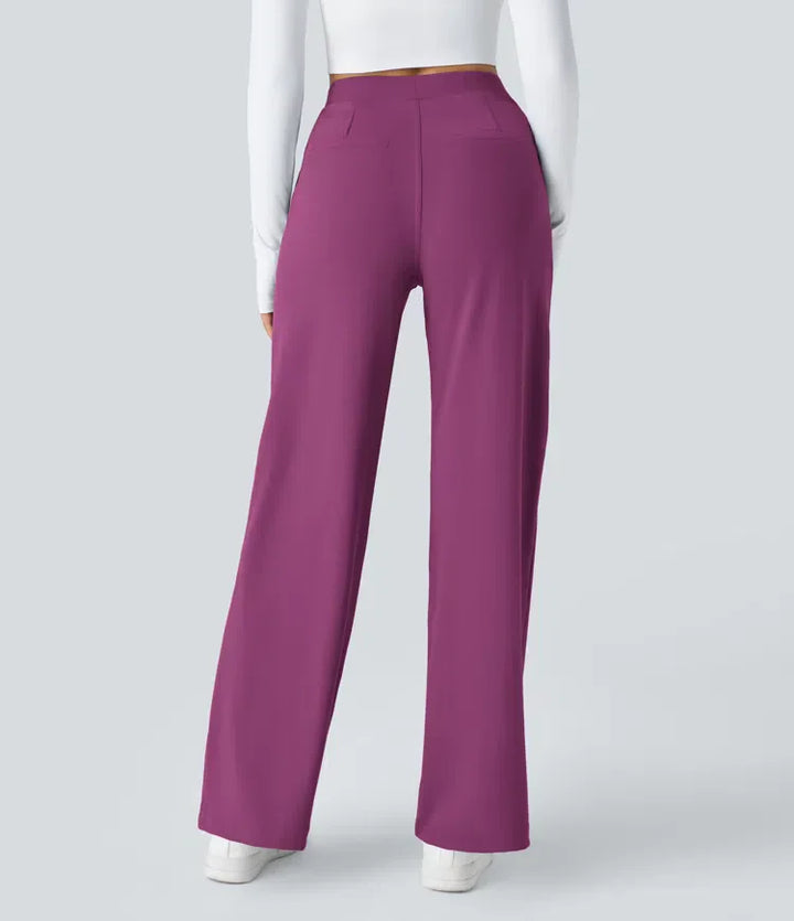 Clara Flex | Pleated Stretch Fabric Pants