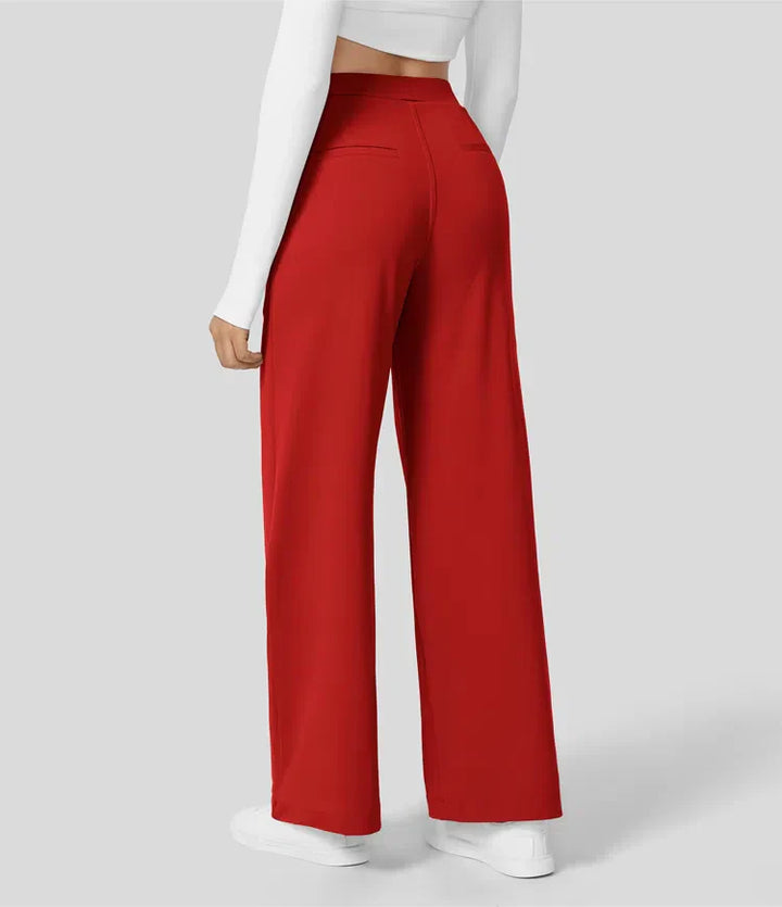 Clara Flex | Pleated Stretch Fabric Pants