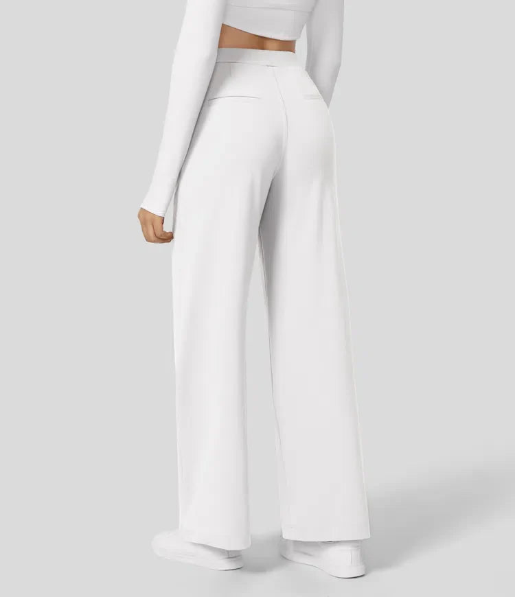 Clara Flex | Pleated Stretch Fabric Pants