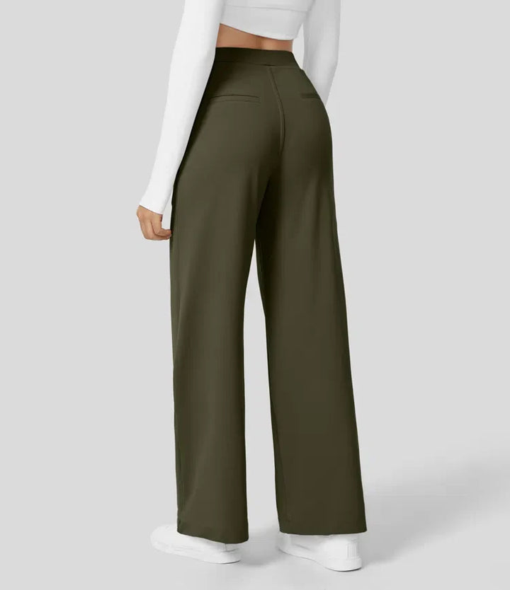 Clara Flex | Pleated Stretch Fabric Pants