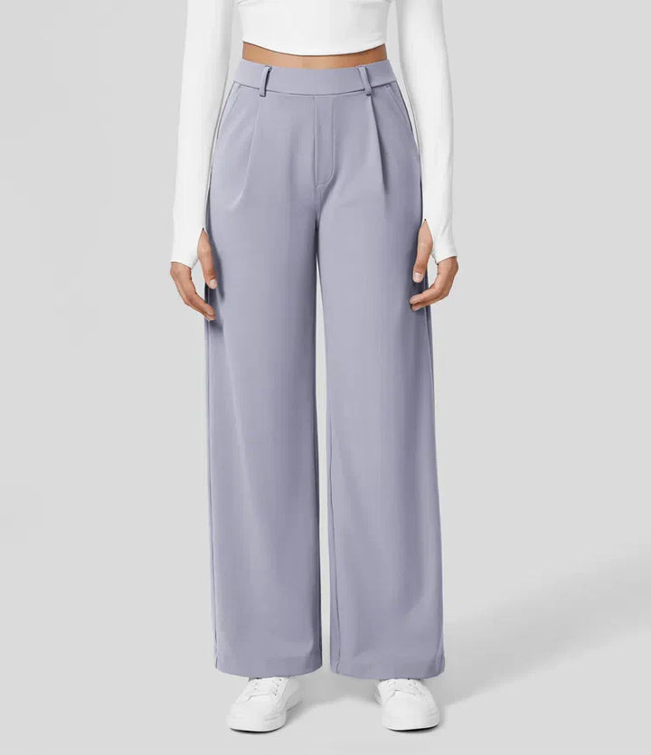 Clara Flex | Pleated Stretch Fabric Pants