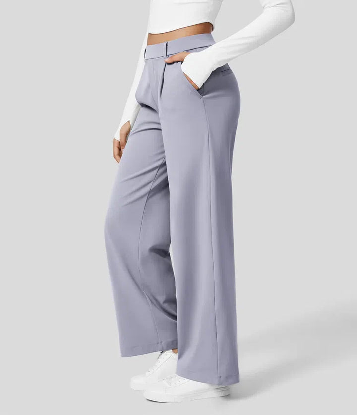 Clara Flex | Pleated Stretch Fabric Pants