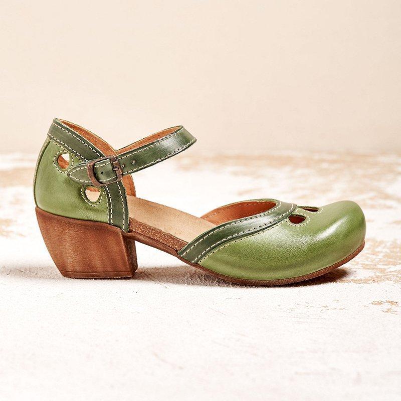 Amanda - Comfortable Low-Heeled Sandals