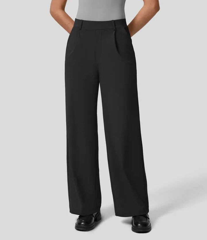 Clara Flex | Pleated Stretch Fabric Pants