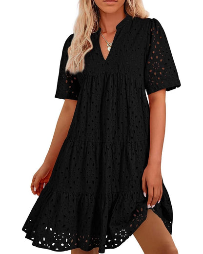 Gia | Lace Ruffle Dress