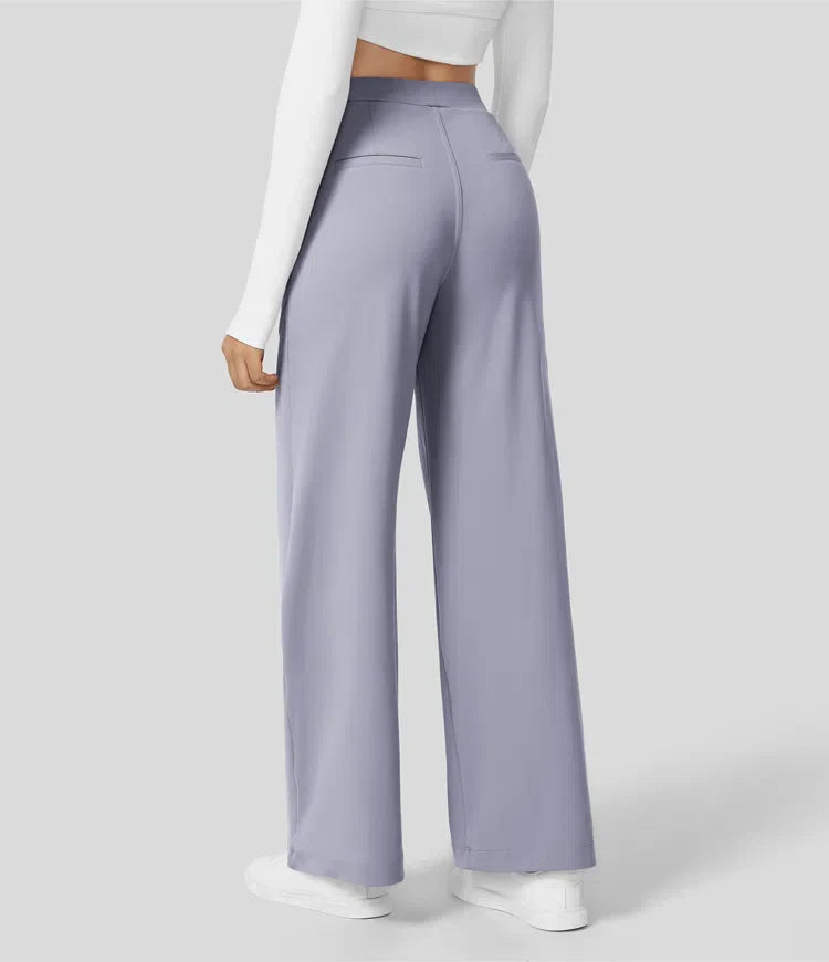 Clara Flex | Pleated Stretch Fabric Pants