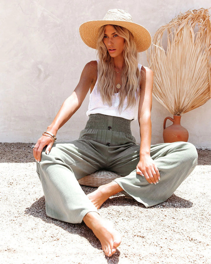 JAI | Linen Pants With High Waist