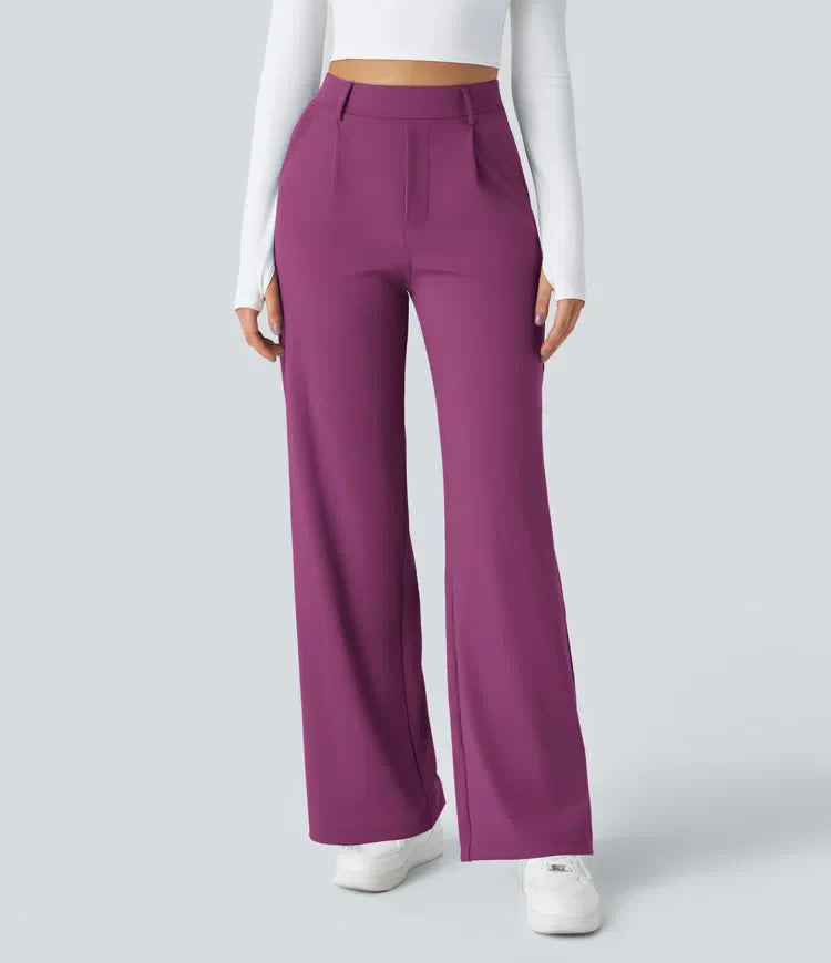 Clara Flex™ - Pleated Stretch Fabric Pants