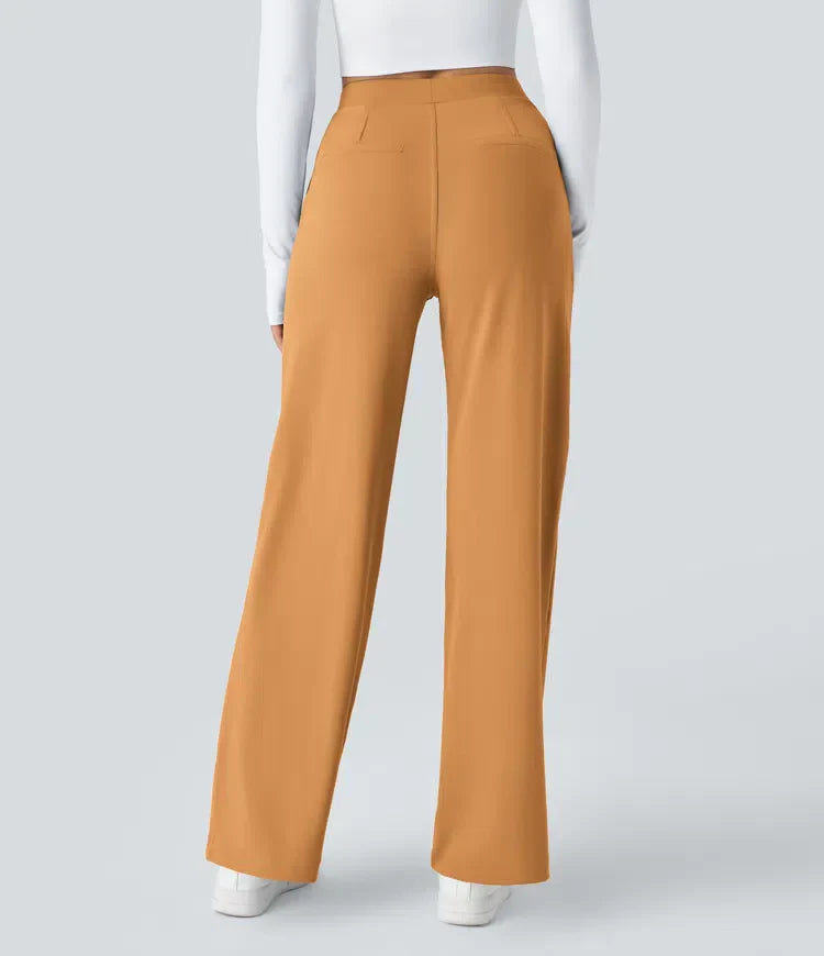 Clara Flex | Pleated Stretch Fabric Pants