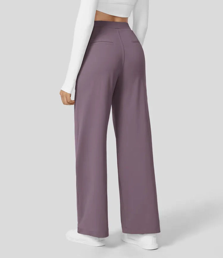 Clara Flex | Pleated Stretch Fabric Pants