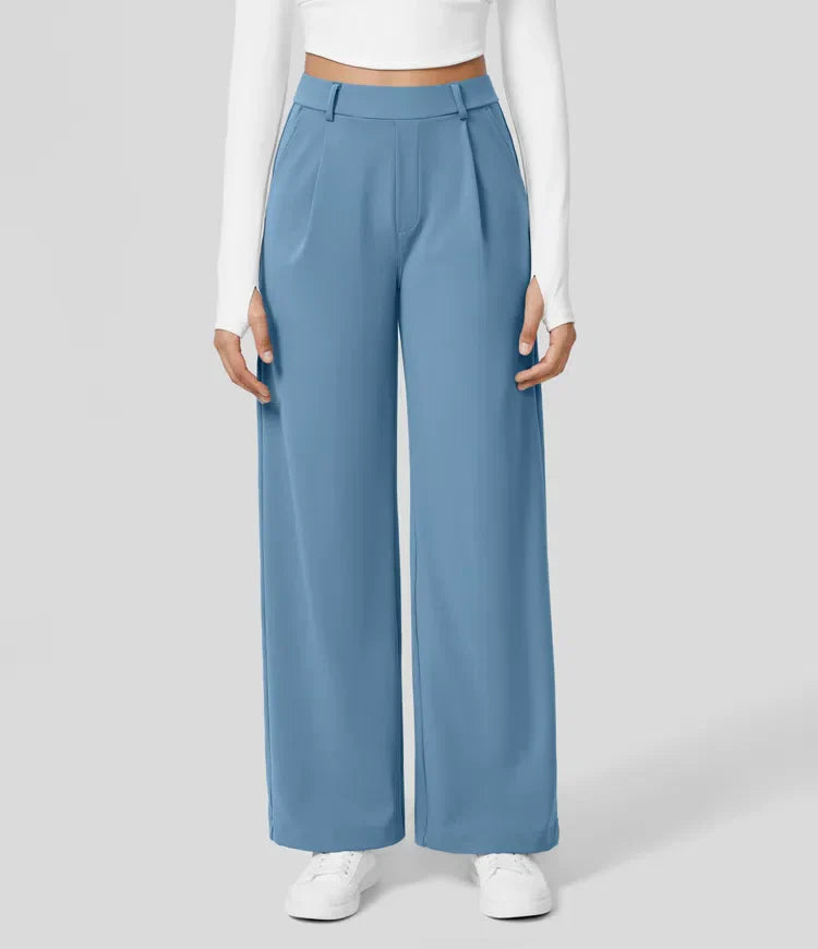 Clara Flex | Pleated Stretch Fabric Pants