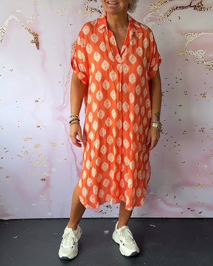 Celia | Modern Printed Midi Dress