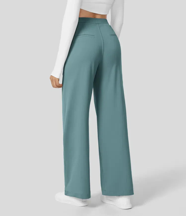 Clara Flex | Pleated Stretch Fabric Pants