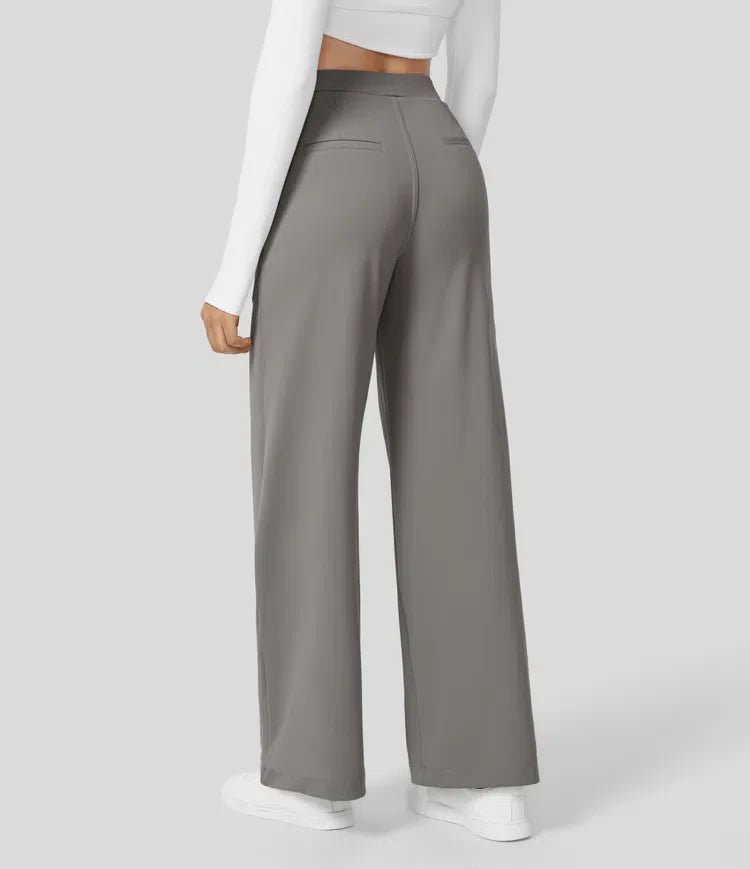 Clara Flex | Pleated Stretch Fabric Pants