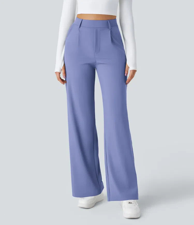 Clara Flex | Pleated Stretch Fabric Pants