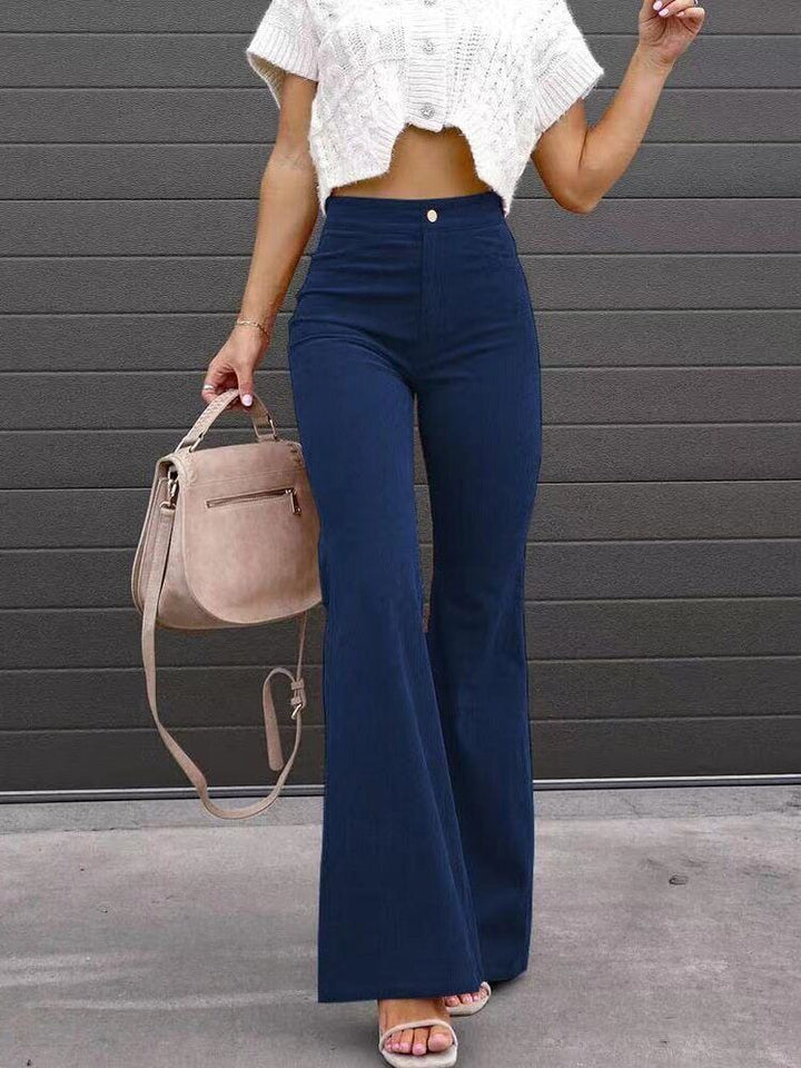 Briana Flared Corduroy Pants | Trendy comfortable bell-bottom pants