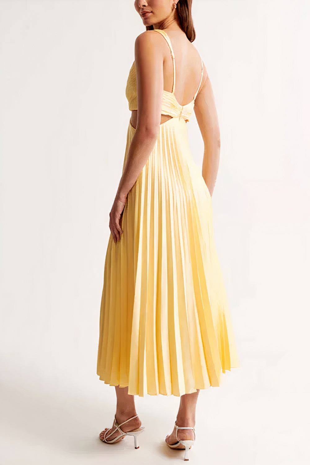 Sophisticated Pleated Maxi Dress | Chelsy