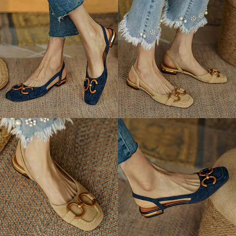 Kate - Orthopedic Leather Buckle Sandals