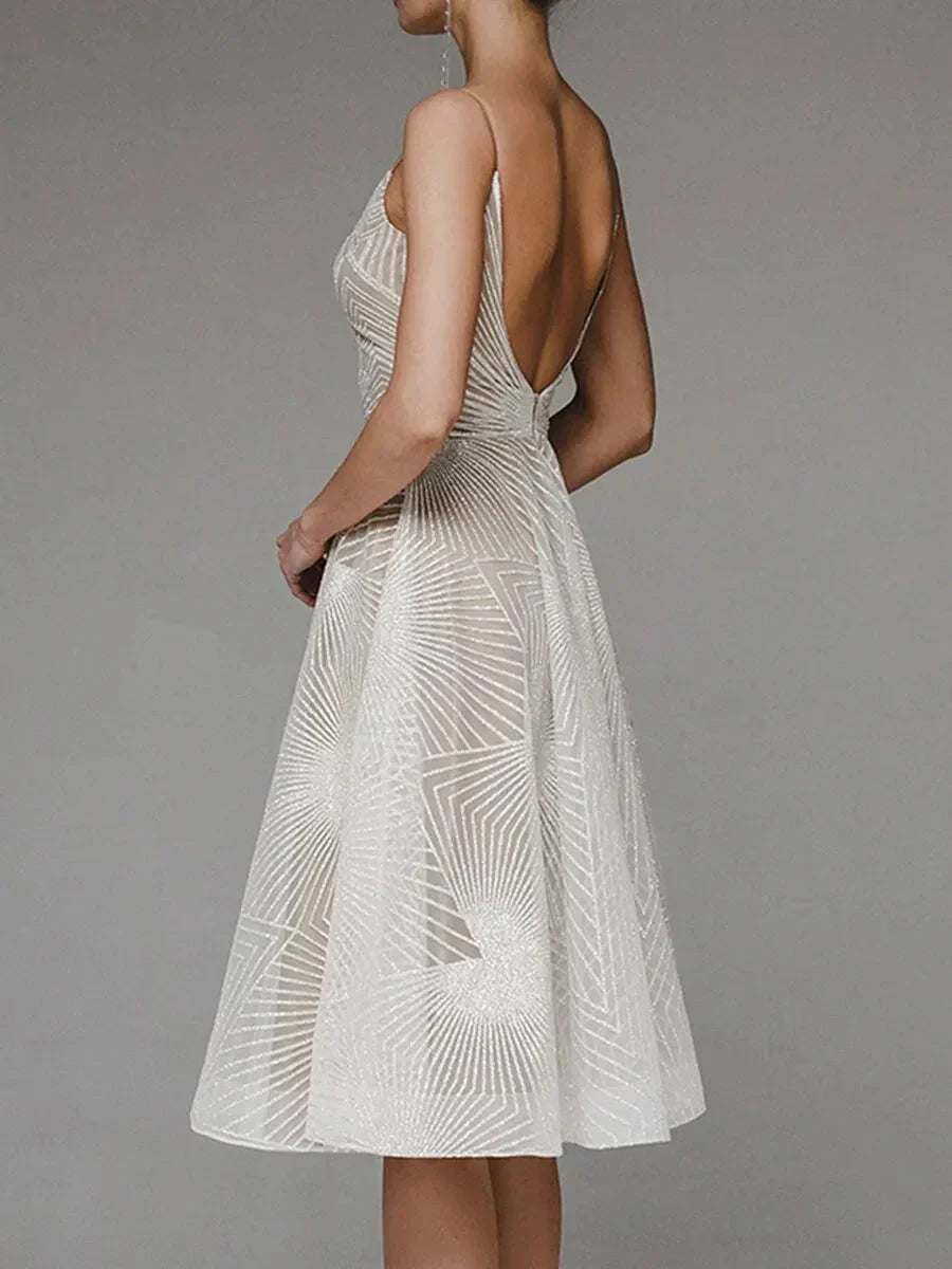 ALESSIA | Elegant Dress with Open Back