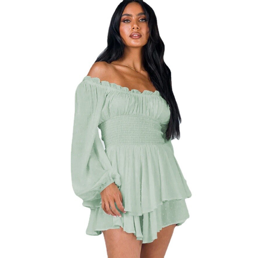 Melissa - Summer Dress with Off Shoulder and Ruffles