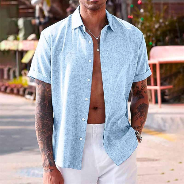 Giancarlo | Linen Short-Sleeved Shirt