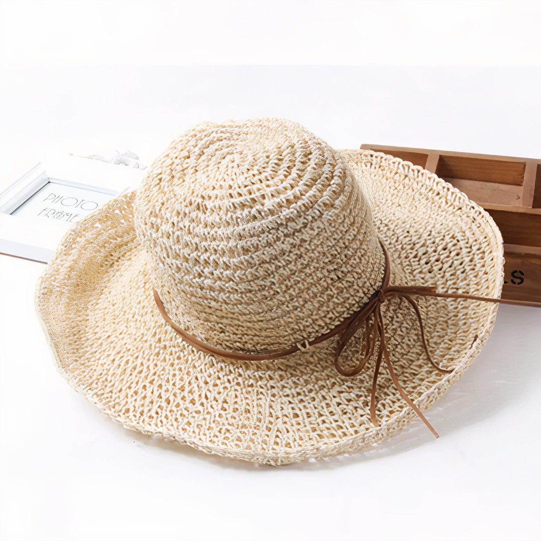 Elegant wide-brimmed folding sun hat | Phoebe