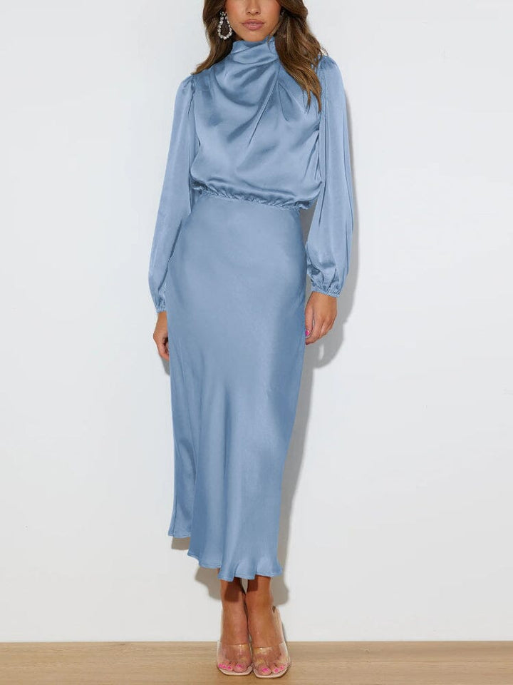 ALESSIA | Elegant Silk Dress with Long Sleeves