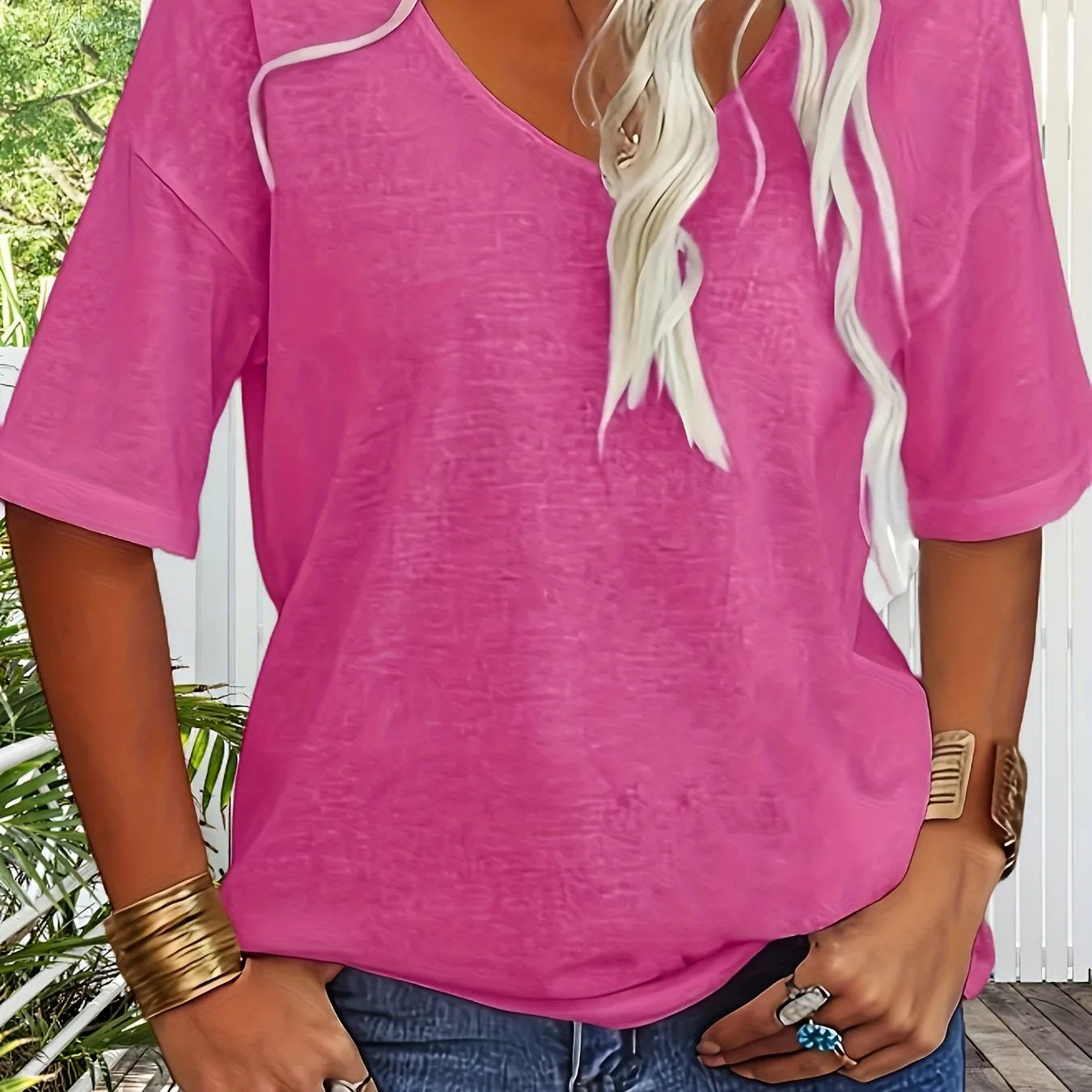 Naomi | Summer V-Neck Blouse