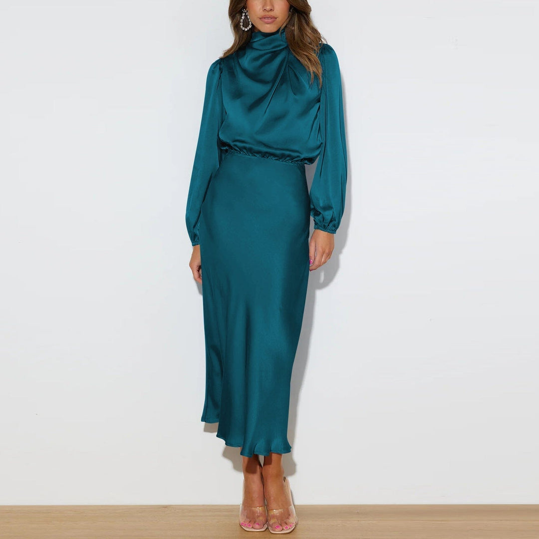 ALESSIA | Elegant Silk Dress with Long Sleeves