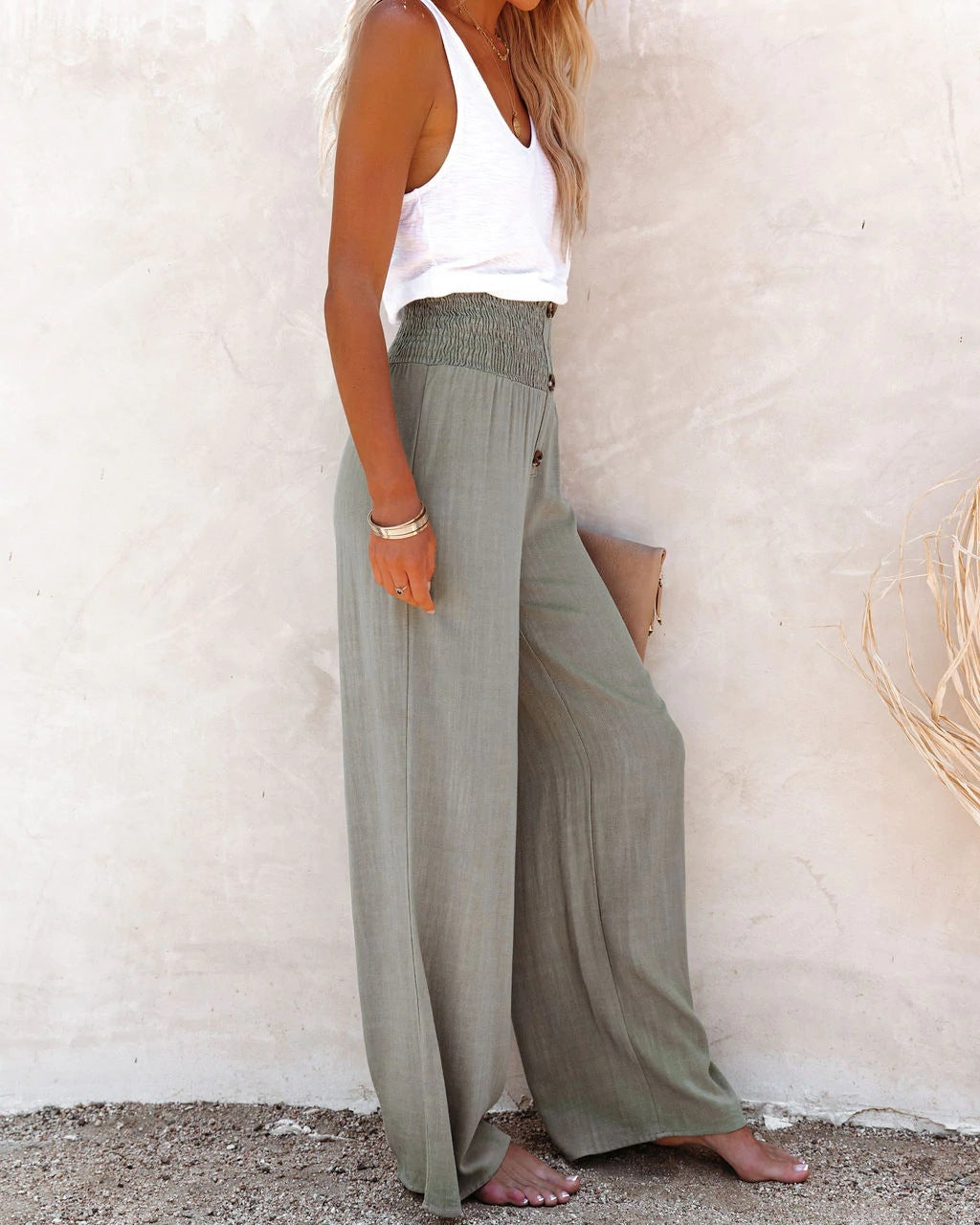 JAI | Linen Pants With High Waist