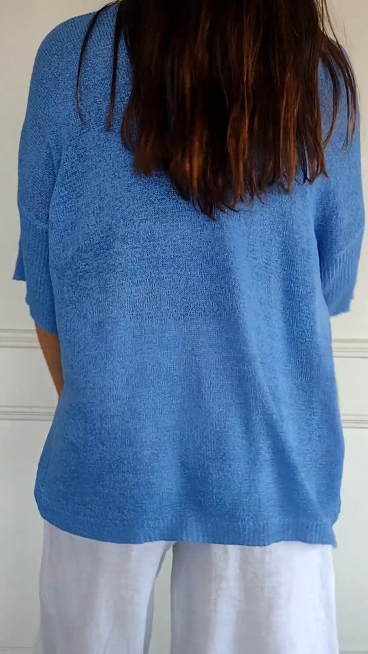 Alexa | Knit Top with V-neck